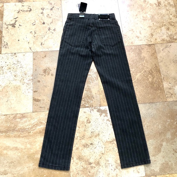INTERNATIONAL LAUNDRY denim jean black grey stripe 32 cotton spandex - Picture 8 of 11